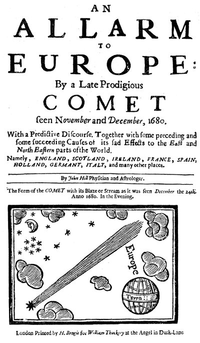 Een alarm voor Europa door een late wonderbaarlijke komeet, 1680 door Unbekannt