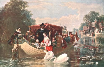 Een episode in de gelukkigere dagen van Karel I, 1853, ca 1902 door Unbekannt
