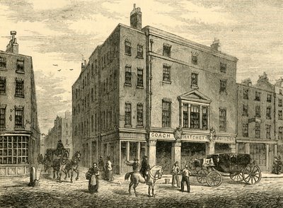 Een oude koetsmakerswinkel in Long Acre, 1881 door Unbekannt