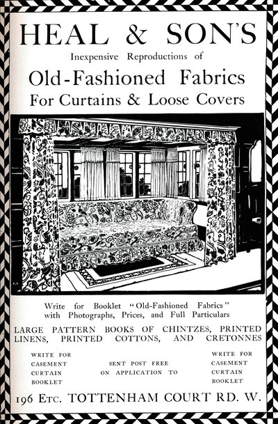 Een advertentie voor Heal & Sons van Tottenham Court Road, Londen, 1908 door Unbekannt