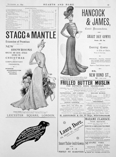 Een advertentiepagina in Hearth and Home, 30 november 1899 door Unbekannt