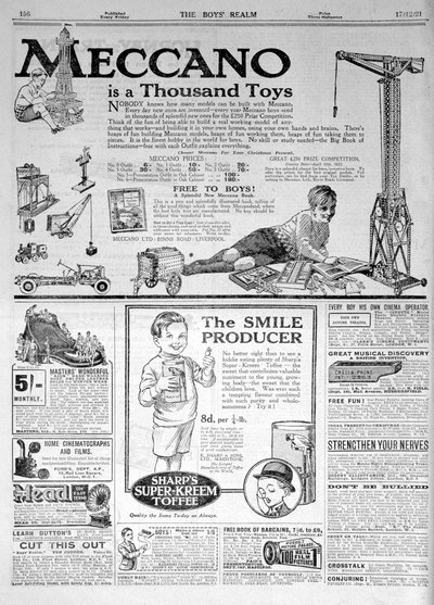 Een Advertentiepagina in The Boys Realm, Kerstmis 1921 door Unbekannt