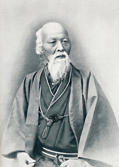 Een oude Japanse dokter in vol ornaat, 1902 door Unbekannt
