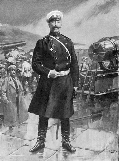 Anatoly Mikhaylovich Stossel, Russische generaal, Russisch-Japanse Oorlog, 1904-5 door Unbekannt