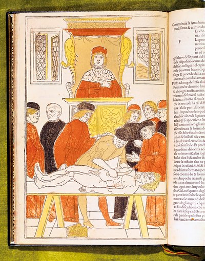 Anatomiecollege in Padua, Italië, 1483 door Unbekannt