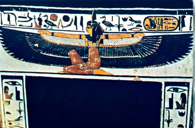 Oude Egyptische hiërogliefen, Thebe, Egypte door Unbekannt