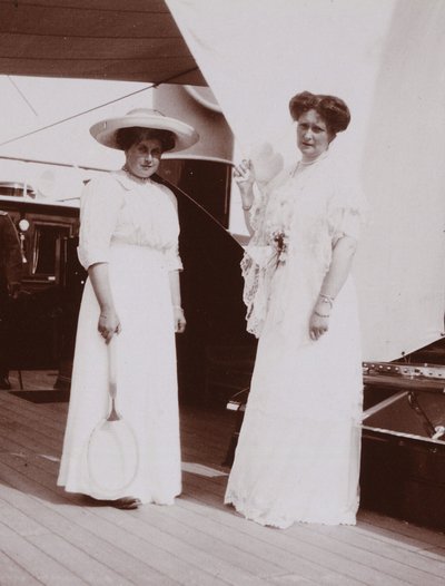 Anna Alexandrovna Vyrubova met keizerin Alexandra Fjodorovna van Rusland, 1912-1913 door Unbekannt