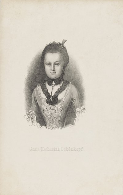 Anna Katharina Käthchen Schönkopf 1746-1810 door Unbekannt