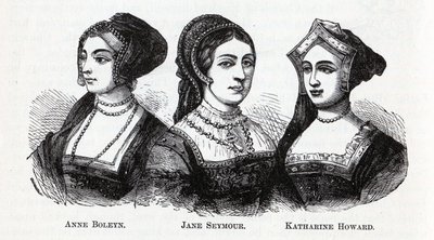 Anne Boleyn. Jane Seymour. Katharine Howard, 1882 door Unbekannt