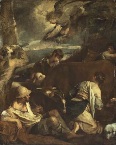 Aankondiging aan de herders, ca. 1710 door Unbekannt
