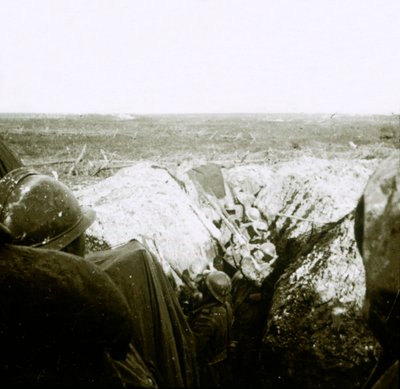 Luchtafweer schieten, frontlinie, ca. 1914-1918 door Unbekannt