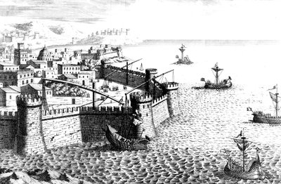 Archimedes Kraai, apparaat gebruikt bij het Beleg van Syracuse, 215-212 v.Chr., 18e eeuw door Unbekannt