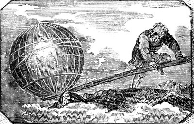 Archimedes ca. 287-212 v.Chr., oude Griekse wiskundige en uitvinder, 1824 door Unbekannt