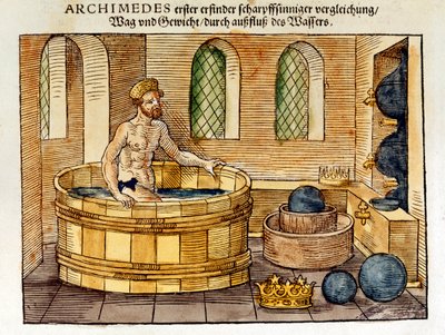Archimedes in zijn bad, 1547 door Unbekannt