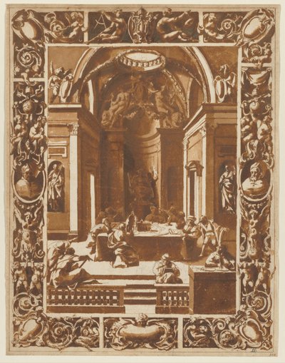 Architectonische Conferentie, ca. 1622 door Unbekannt