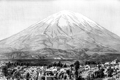 Arequipa en Mount Misti, Peru door Unbekannt