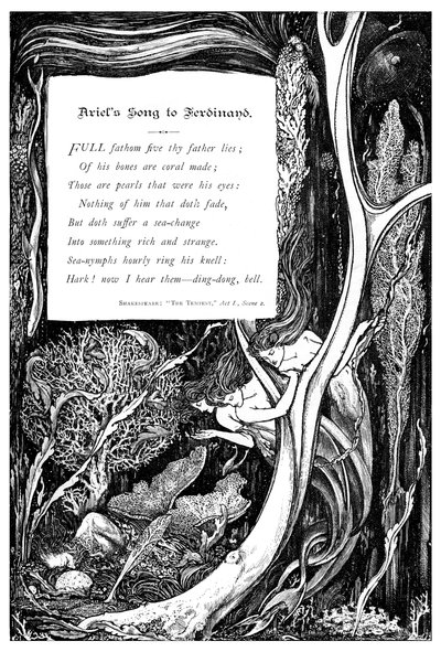 Ariels lied voor Ferdinand, 1895 door Unbekannt