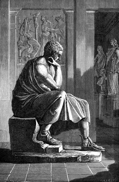 Aristoteles 384-322 v.Chr., Oud-Griekse filosoof en wetenschapper door Unbekannt