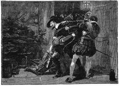 Arrestatie van Guy Fawkes in de kelders van het Parlement, 1605 19e eeuw door Unbekannt