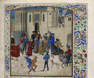 Aankomst van Isabeau de Bavaria in Parijs, ca. 1470-1475 door Unbekannt
