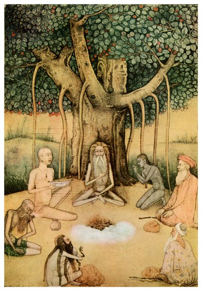 Ascese: een groep Mughal-asceten, 1956 door Unbekannt