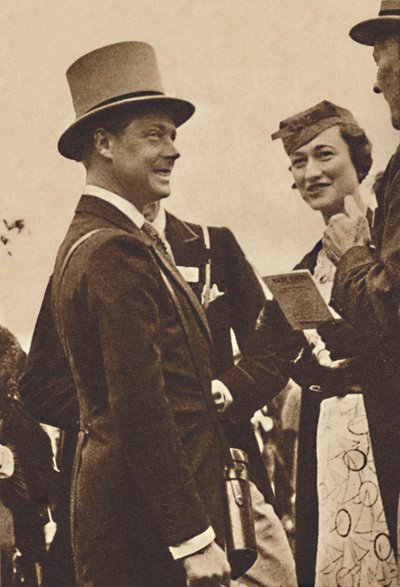 Ascot, juni 1935 - Koning Edward, toen prins van Wales, met mevrouw Simpson, 1937 door Unbekannt
