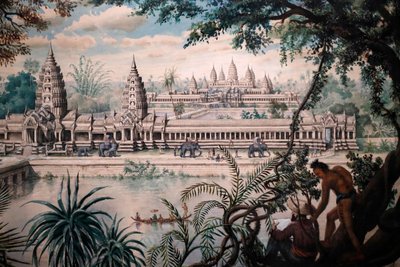 Asian Civilisations Museum, Angkor, Verkenning van de heilige stad van Cambodja, Uitzicht op Angkor Wat door Louis Delaporte rond 1870-73, Singapore, 2018 door Unbekannt