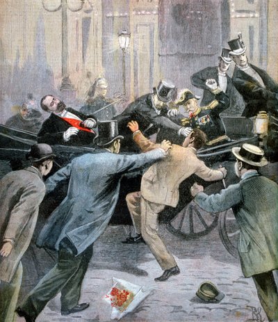 Moord op Marie François Sadi Carnot, president van de Franse Derde Republiek, 1894 door Unbekannt