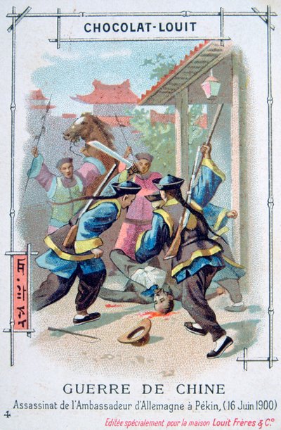 Moord op de Duitse ambassadeur in Peking, Bokseropstand, China, 16 juni 1900 door Unbekannt