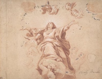 Hemelvaart van de Maagd Maria naar Carlo Maratta door Unbekannt