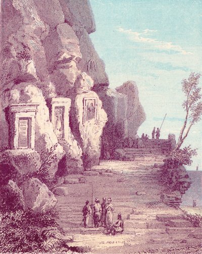 Assyrische sculptuur bij de Nahr El Kelb of Hondenrivier, 19e eeuw door Unbekannt