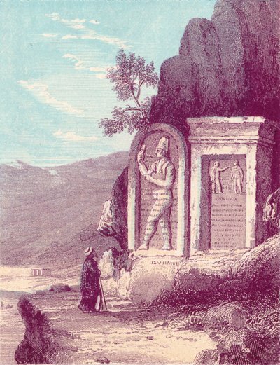 Assyrische sculptuur bij de Nahr El Kelb of Hondenrivier, 19e eeuw door Unbekannt
