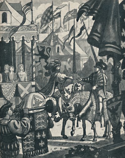 Op het veld van het Gouden Laken, ca. 1934 door Unbekannt
