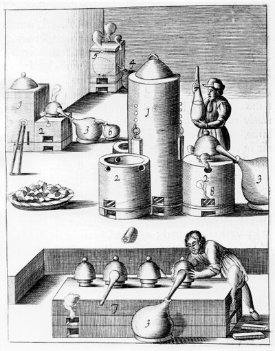 Athanor of Langzame Harry, een zelfvoedende oven die een constante temperatuur handhaaft, 1683 door Unbekannt