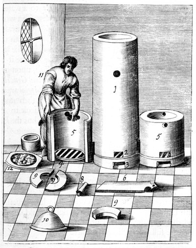 Athanor of Langzame Harry, een zelfvoedende oven die een constante temperatuur handhaaft, 1683 door Unbekannt