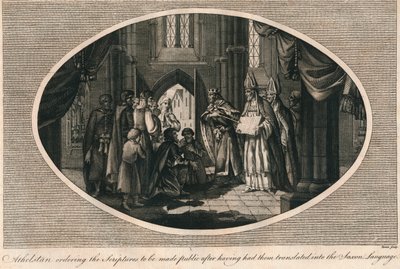 Athelstan beveelt de publicatie van de vertaalde geschriften in het Angelsaksisch, 930s door Unbekannt