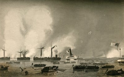 Aanval op Roanoke Island - Landing van de troepen, 1878 door Unbekannt