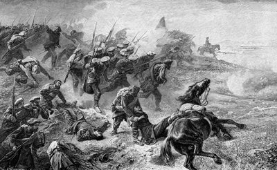 Aanval van Baskische Carlisten tijdens de opstand van 1872-1876 door Unbekannt