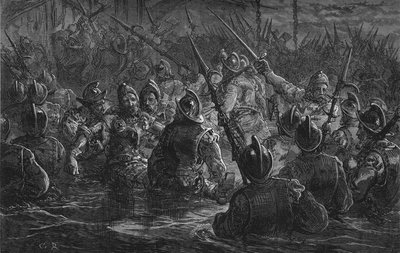 Aanval op Puerto Rico, 1797, c1880 door Unbekannt
