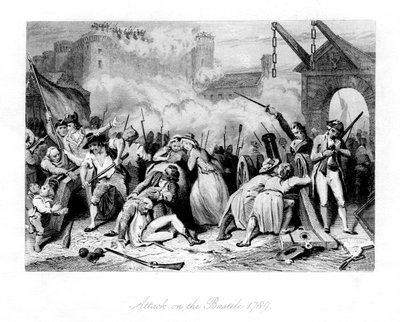 Aanval op de Bastille, 1789 door Unbekannt