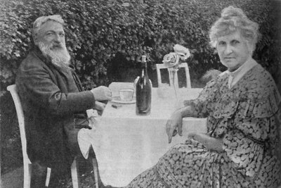 Auguste Rodin - Rodin en zijn vrouw in hun tuin in Meudon door Unbekannt