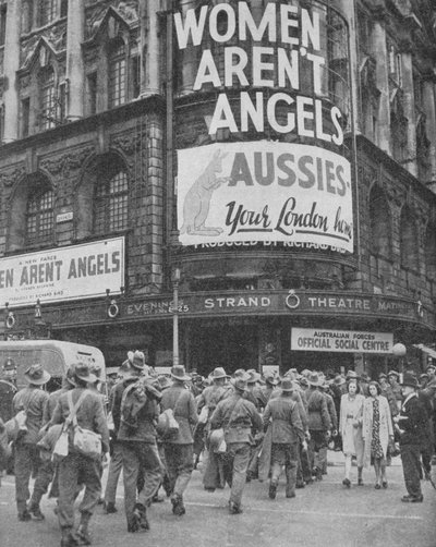 Australische soldaten op een paar dagen verlof in Londen, 1940 door Unbekannt