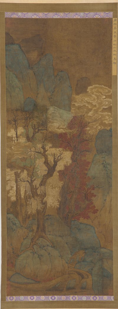 Herfstbladeren in een bergkloof, Ming-dynastie, 1368-1644 door Unbekannt