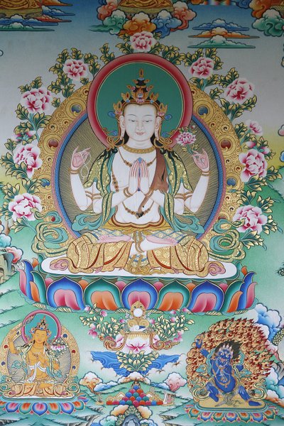 Avalokitesvara, boeddha van mededogen, Kathmandu, Nepal door Unbekannt