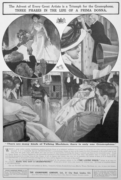 Advertentie voor de Gramophone Co, 1909 door Unbekannt