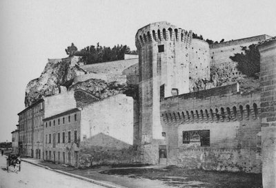 Avignon - De Rotsen en Doms en de Vestingmuren, ca. 1925 door Unbekannt