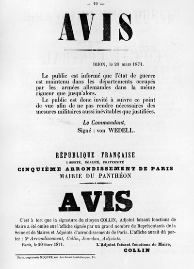 Avise, van Franse politieke posters van de Parijse Commune door Unbekannt