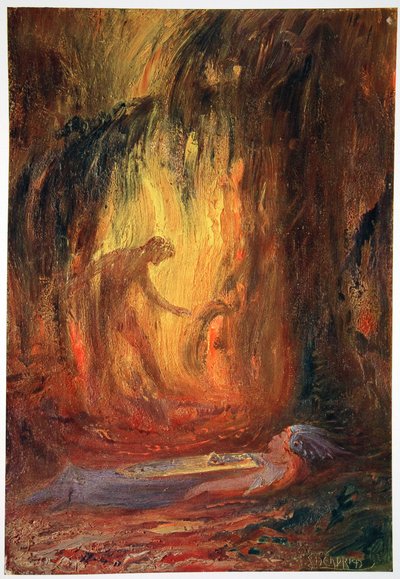 Ontwaken van Brunnhilde, 1906 door Unbekannt