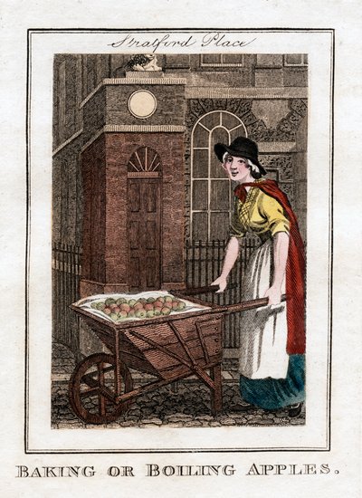 Appels bakken of koken, Stratford Place, Londen door Unbekannt