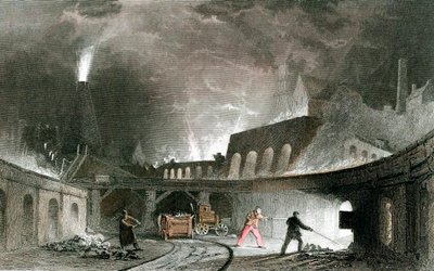 Bank van ovens, Lymington Iron Works, Tyneside, Engeland door Unbekannt